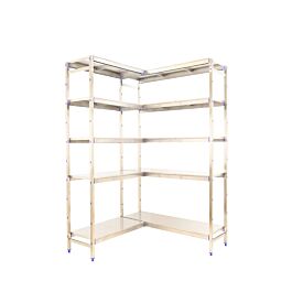 Rayonnage mobile bois-métal léger sans vis 2000x1660x400 - 5 niveaux - SIMON RACK - 8425437076015