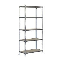 Rayonnage bois-métal léger sans vis 2000x1200x300 - 5 niveaux Bois - SIMON RACK - 8425437077494