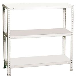 Rayonnage métallique léger à vis 900x1100x500 - 3 niveaux Blanc - SIMON RACK - 8425437084959