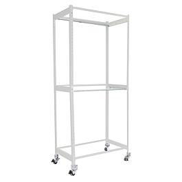 Rayonnage pour vêtements 1575x900x750 - 2 niveaux Blanc - SIMON RACK - 8425437092961