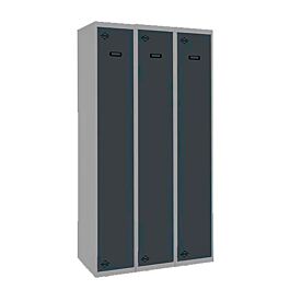 Vestiaire métallique monté 1800x900x500 - 1 niveau Gris/Anthracite - SIMON RACK - 8425437106880