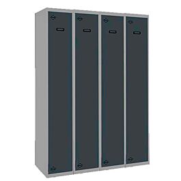 Vestiaire métallique monté 1800x1200x500 - 1 niveau Gris/Anthracite - SIMON RACK - 8425437106897