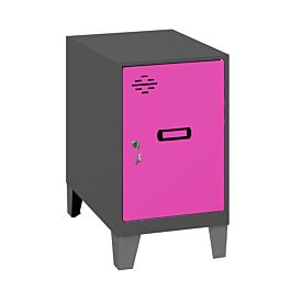 Vestiaire métallique monté 575x400x500 - Anthracite/Rose - SIMON RACK - 8425437121012