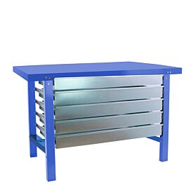 Kit établi mobile Bricolage - 830x1500x730 - 1 niveau Bleu - SIMON RACK - 8425437126093