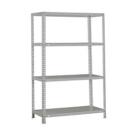 Rayonnage métallique léger à vis 1500x1100x300 - 4 niveaux Gris - SIMON RACK - 8425437130274