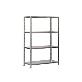 Rayonnage métallique léger à vis 1500x1100x300 - 4 niveaux Galvanisé - SIMON RACK - 8425437130281