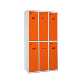 Vestiaire métallique 1800x900x500 - Gris/Orange - SIMON RACK - 8425437134081