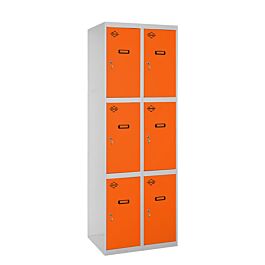Vestiaire métallique 1800x600x500 - Gris/Orange - SIMON RACK - 8425437134104