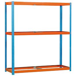 Étagère charge moyenne 500 à 600kg - 2000x1500x600 - 3 niveaux Bleu/Orange - SIMON RACK - 8435104909379