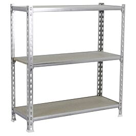 Rayonnage bois-métal léger sans vis 900x900x400 - 3 niveaux Bois - SIMON RACK - 8435104910740