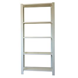 Rayonnage de bureau charge légère sans vis 2100x900x300 - 5 niveaux Blanc - SIMON RACK - 8435104914267