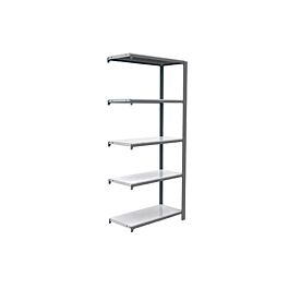 Rayonnage de bureau charge légère sans vis 2100x900x400 - 5 niveaux Gris/Blanc - SIMON RACK - 8435104916353