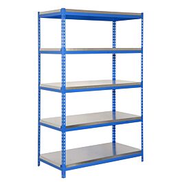 Étagère charge moyenne 300 kg 2000x1200x600 - 5 niveaux Bleu - SIMON RACK - 8435104936900