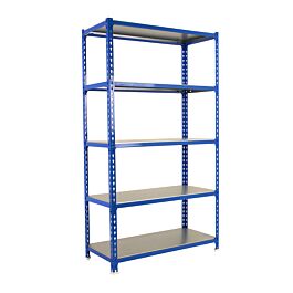 Rayonnage métallique léger sans vis 2000x1100x500 - 5 niveaux Bleu - SIMON RACK - 8435104937068