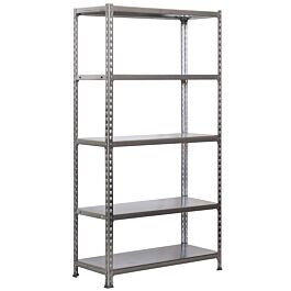Étagère en kit charge légère sans vis 1800x800x400 - 5 niveaux Galvanisé - SIMON RACK - 8435104937501