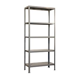 Rayonnage de bureau charge légère sans vis 1800x1000x360 - 5 niveaux Gris - SIMON RACK - 8435104939437