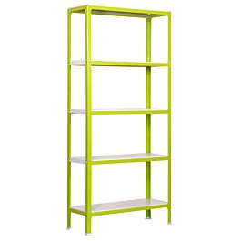 Rayonnage intérieur 1800x1000x300 - 5 niveaux Vert/Blanc - SIMON RACK - 8435104940402