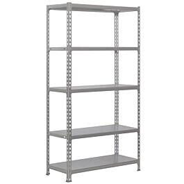Rayonnage métallique léger sans vis 1800x800x400 - 5 niveaux Gris - SIMON RACK - 8435104943205