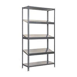 Étagère en kit charge légère sans vis 2000x1000x400 - 5 niveaux Gris - SIMON RACK - 8435104943984