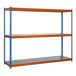 Étagère mobile charge moyenne 400kg - 2000x1200x450 - 3 niveaux Bleu/Orange - SIMON RACK - 8435104950128