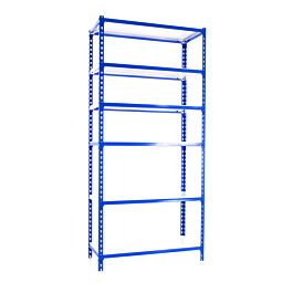 Rayonnage métallique léger sans vis 2500x900x400 - 6 niveaux Bleu/Blanc - SIMON RACK - 8435104953907