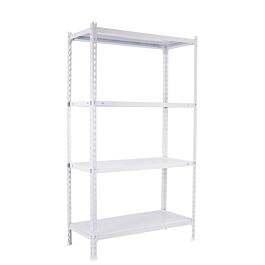 Étagère en kit charge légère sans vis 1500x900x400 - 4 niveaux Blanc - SIMON RACK - 8435104956083