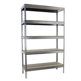 Étagère charge moyenne 500 à 600kg - 2500x1200x450 - 5 niveaux Bois - SIMON RACK - 8435104956779
