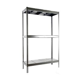 Étagère mobile charge moyenne 400kg - 1500x1200x750 - 3 niveaux Galvanisé - SIMON RACK - 8435104958254