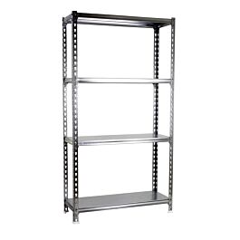 Rayonnage métallique léger sans vis 1500x1000x300 - 4 niveaux Galvanisé - SIMON RACK - 8435104960486
