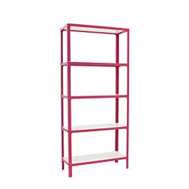 Rayonnage intérieur 1800x800x300 - 5 niveaux Rose/Blanc - SIMON RACK - 8435104962046