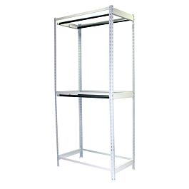 Rayonnage pour vêtements 2000x1200x750 - 2 niveaux Blanc - SIMON RACK - 8435104978535