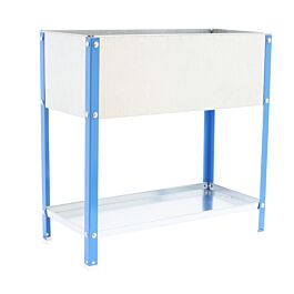 Jardinière extérieure - 850x900x600 - 2 niveaux Bleu/Galvanisé - SIMON RACK - 8435104986585