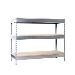 Kit établi Basic - 900x1500x600 - 3 niveaux Galvanisé/Bois - SIMON RACK - 8435104992838