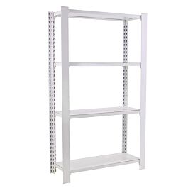 Rayonnage de bureau charge légère sans vis 1500x900x300 - 4 niveaux Blanc - SIMON RACK - 8435104993958