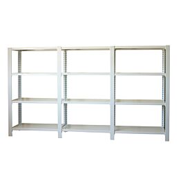 Rayonnage de bureau charge légère sans vis 1500x2700x300 - 4 niveaux Blanc - SIMON RACK - 8435104998465