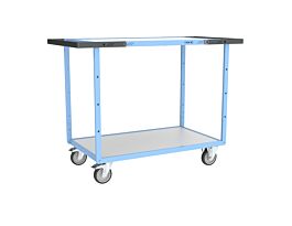 Servante mécano-soudée double poignées 2 plateaux mélaminé roues TPE 250 kg - FIMM - 880701521