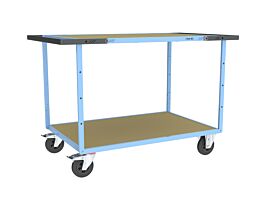 Servante mécano-soudée double poignées 2 plateaux médium roues CC 400 kg - FIMM - 880703631