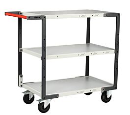Servante 3 plateaux mélaminé 850x500 mm roues CC 250 kg - FIMM - 884721114