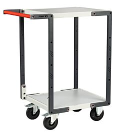 Servante montée 2 plateaux mélaminé 550x500 mm roues CC 250 kg - FIMM - 886720111