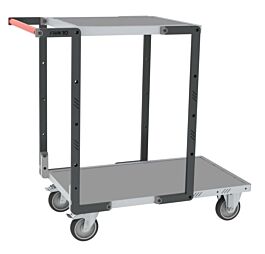 Servante montée 2 plateaux tôle galva + roues TPE 250 kg - FIMM - 886721321