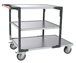 Servante montée 3 plateaux tôle galva + roues TPE 400 kg - FIMM - 886732445