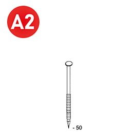 2200 POINTES 34° 28 X 50 ANNELÉES INOX - ASLAFIX - 34280509