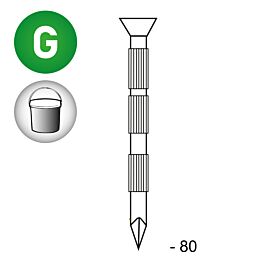 POINTE BÉTON TC STRIÉE GALVA 3,5X80 EN SEAU - ASLAFIX - BE35801S