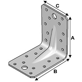 ÉQUERRE 90X90X65X2,5 INOX - ASLAFIX - ER09090629