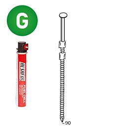 PACK 20° 3,1 X 90 ANNELÉE GALVANISÉE - 2200 POINTES + 2 GAZ - ASLAFIX - P2031906