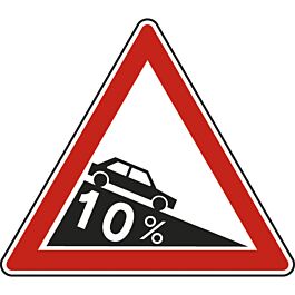 Panneau triangle descente dangereuse 1000 Ecolign A16 cl1 - NADIA SIGNALISATION - TRI1000E1A16