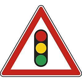 Panneau triangle annonce feux tricolores 1000 Ecolign A17 cl1 - NADIA SIGNALISATION - TRI1000E1A17