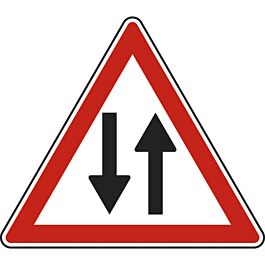 Panneau triangle Circulation dans les deux sens 500 Ecolign A18 cl1 - NADIA SIGNALISATION - TRI500E1A18