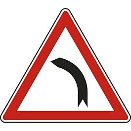 Panneau triangle Virage à gauche 700 Ecolign A1b cl1 - NADIA SIGNALISATION - TRI700E1A1b