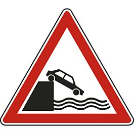 Panneau triangle Débouché sur un quai ou une berge 1000 Ecolign A20 cl1 - NADIA SIGNALISATION - TRI1000E1A20